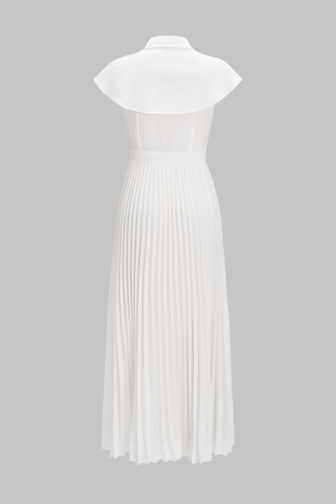 Maxi-Plissee-Kleid mit kurzen Ärmeln