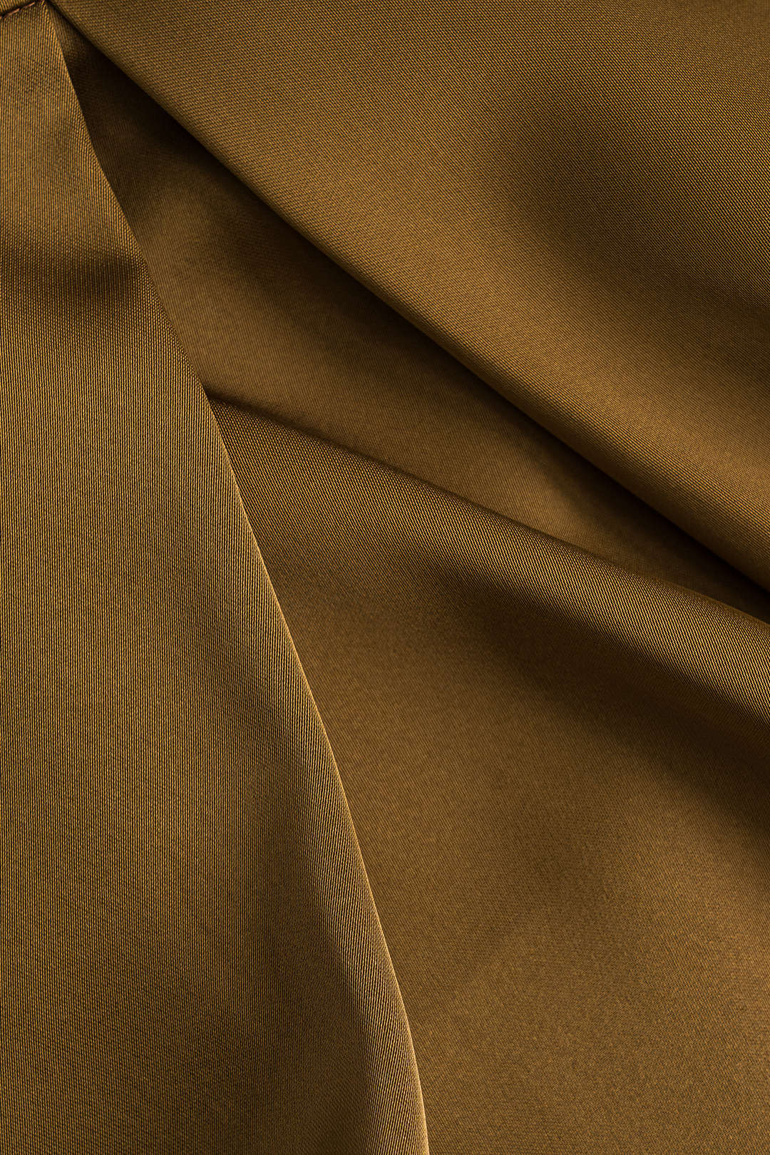 Brown High Waisted Wide Leg Pants with Ruching