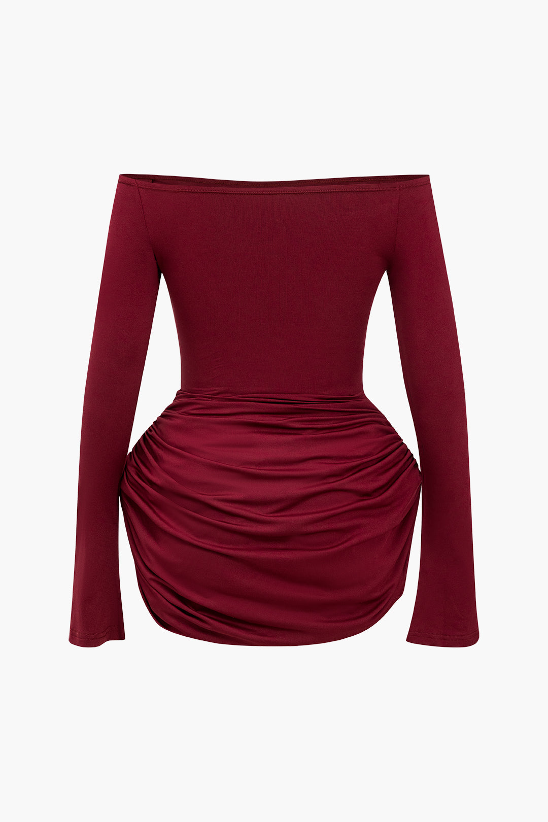 One Shoulder Ruched Mini Dress