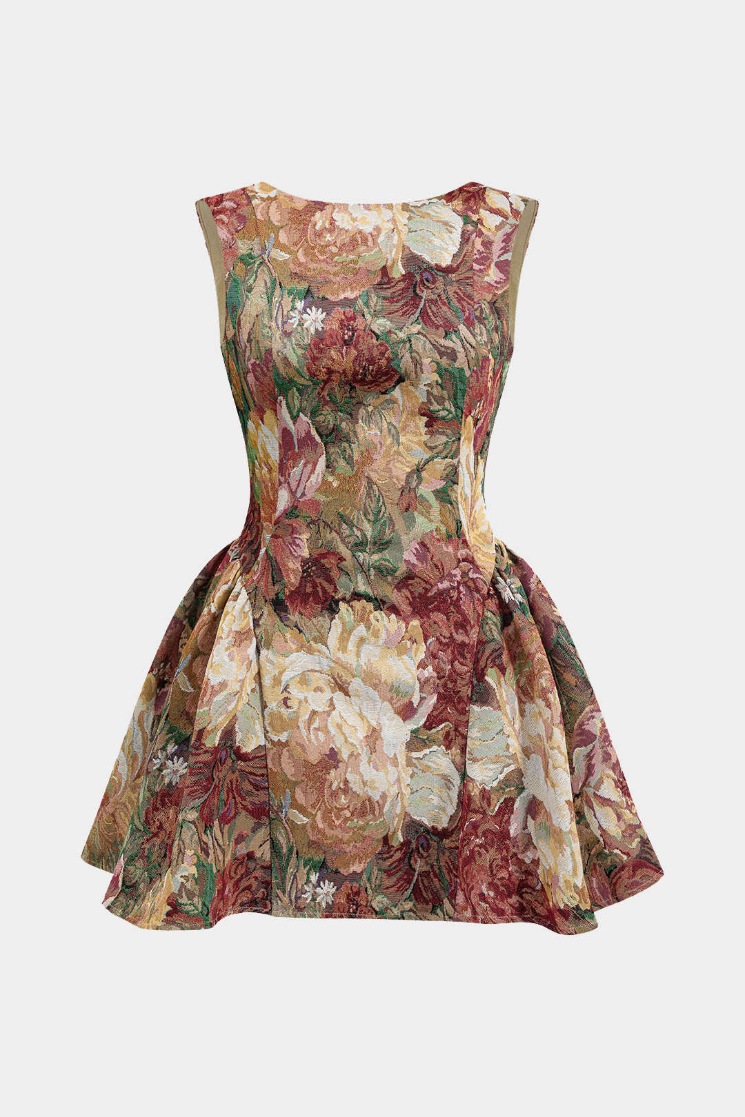 Ärmelloses Minikleid im Jacquard-Stil