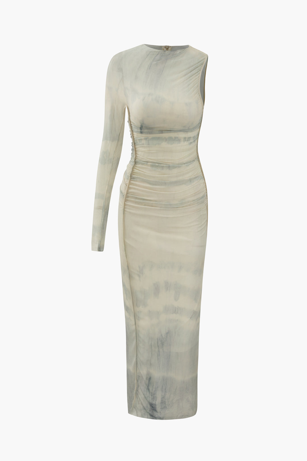 Maxikleid mit asymmetrischem Print und One-Shoulder-Träger