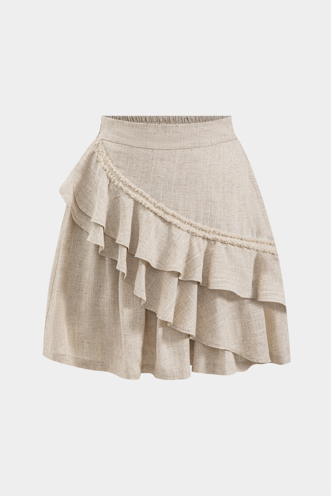 Linen Skirt with Ruffles
