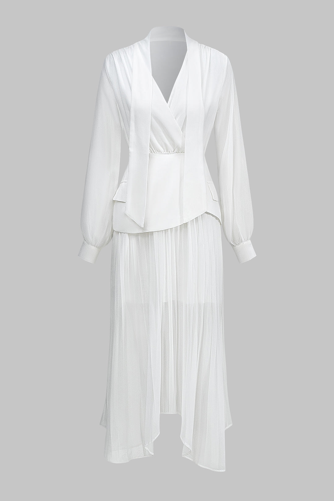 Midikleid mit Bindebändern und Schnürung