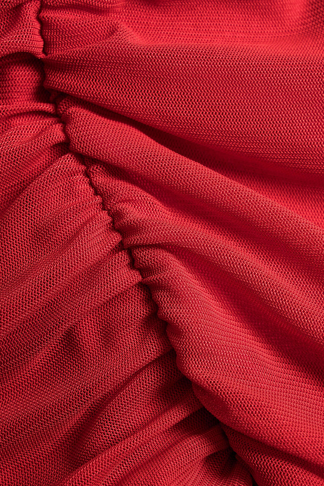 Mesh-Midikleid mit langen Ärmeln