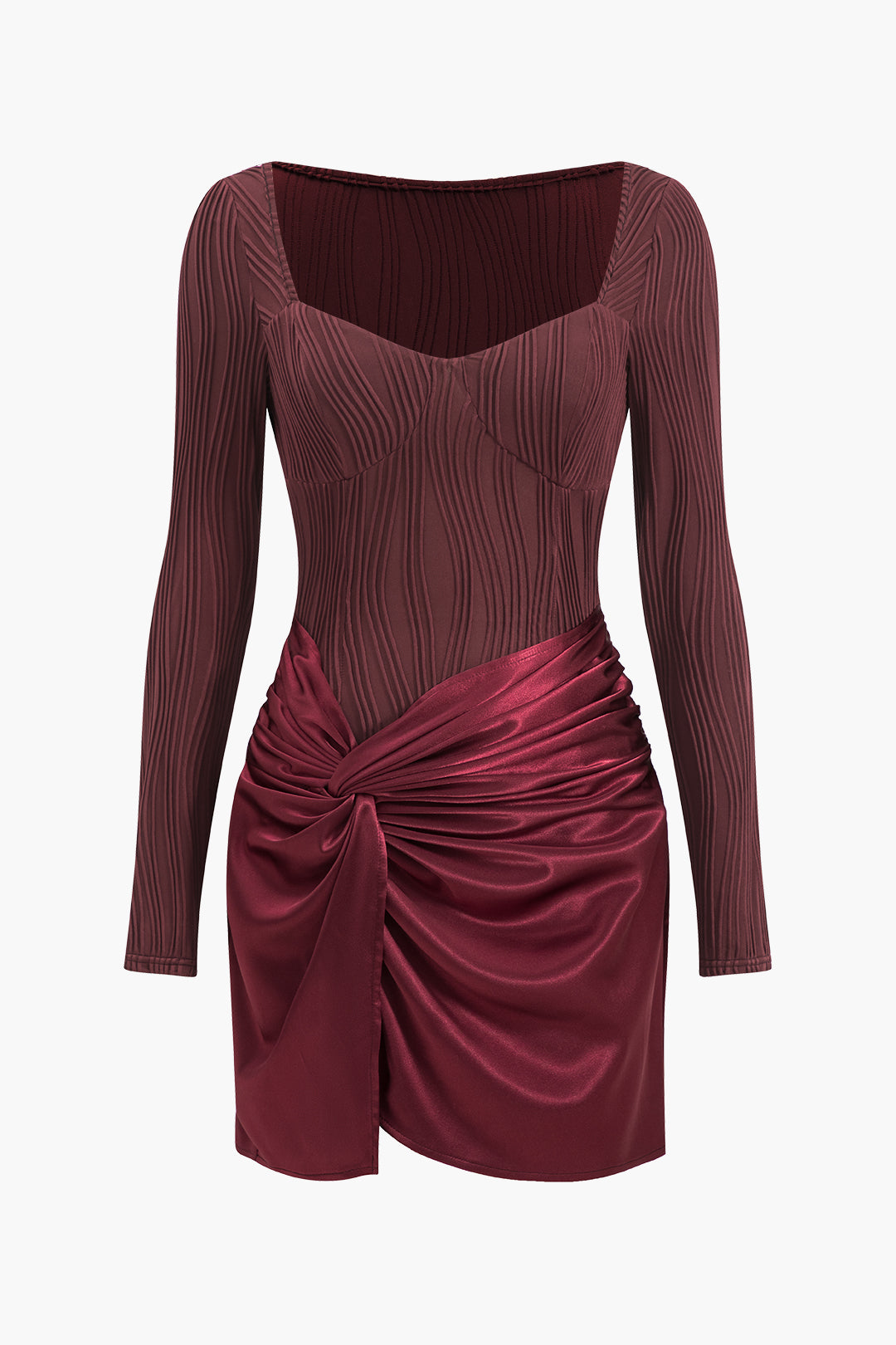 Patchwork-Minikleid mit Rüschen