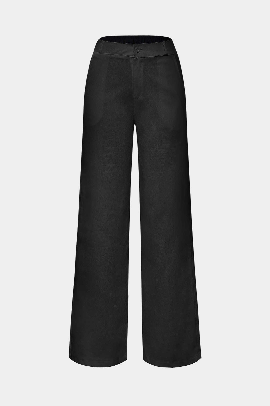Klassische gerade Hose aus Leinen-Mix