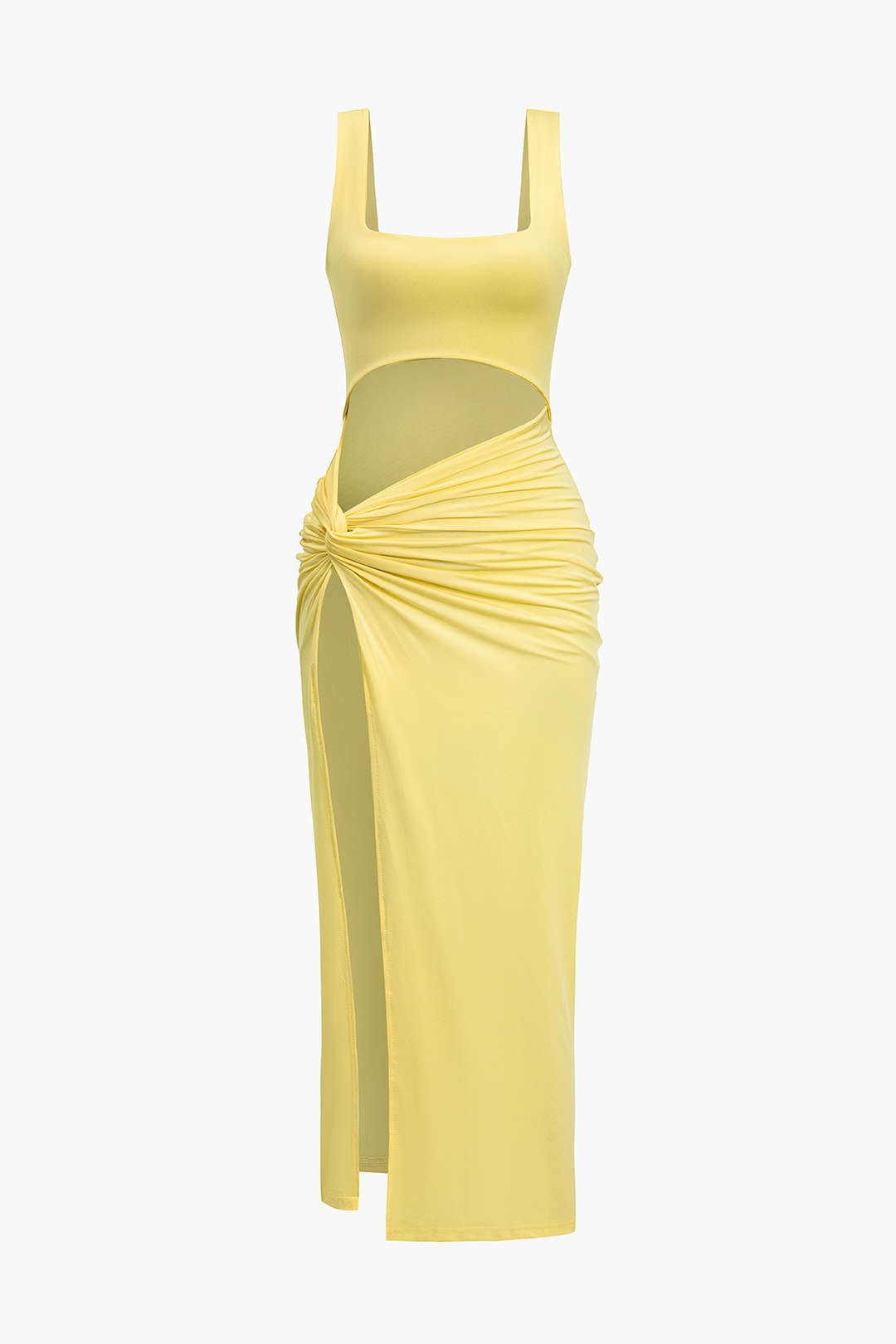 Midikleid mit Cutout und Twist-Front