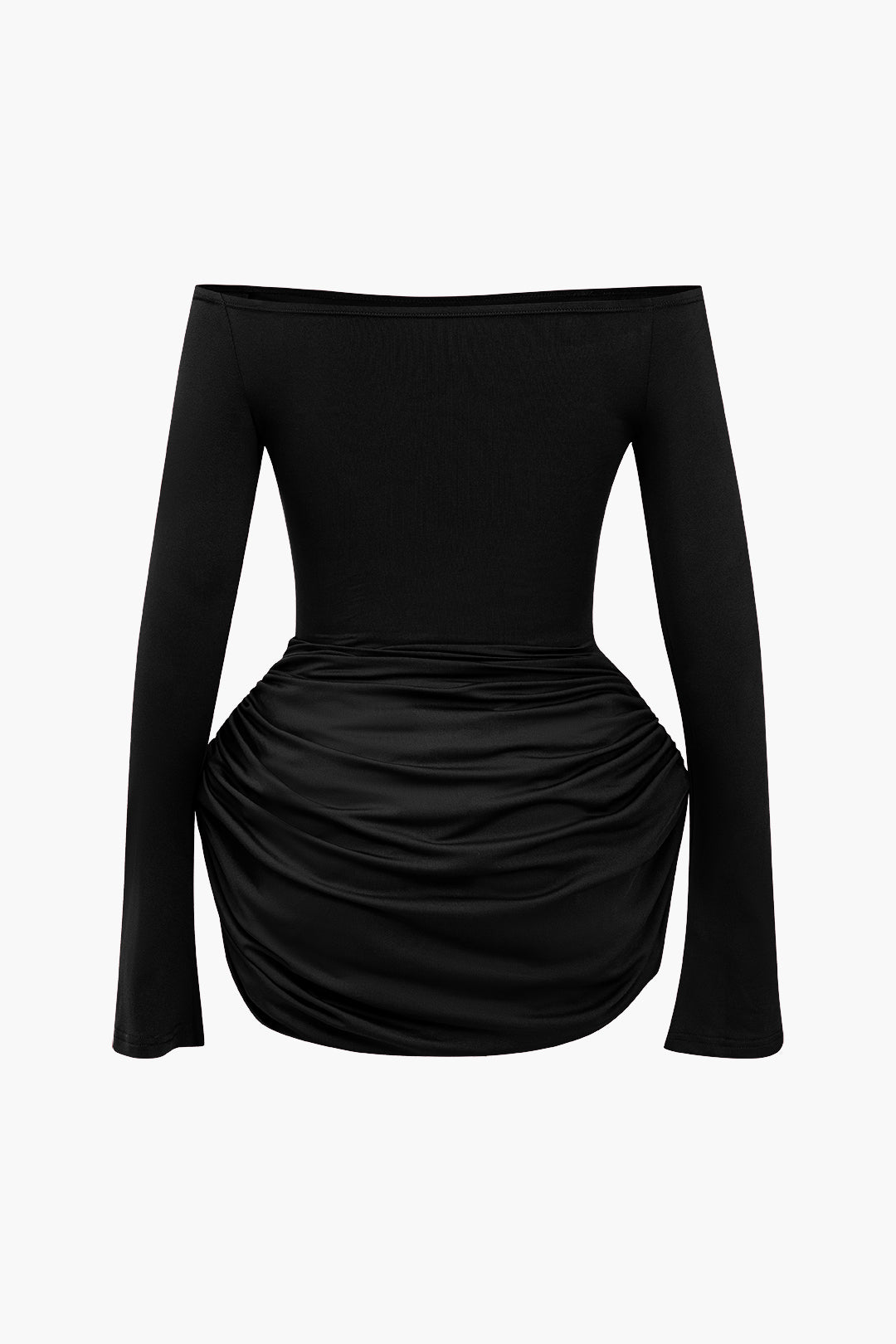 One Shoulder Ruched Mini Dress
