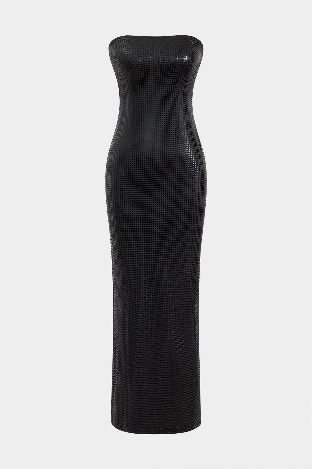 Rückenfreies trägerloses Maxikleid mit Schlitz