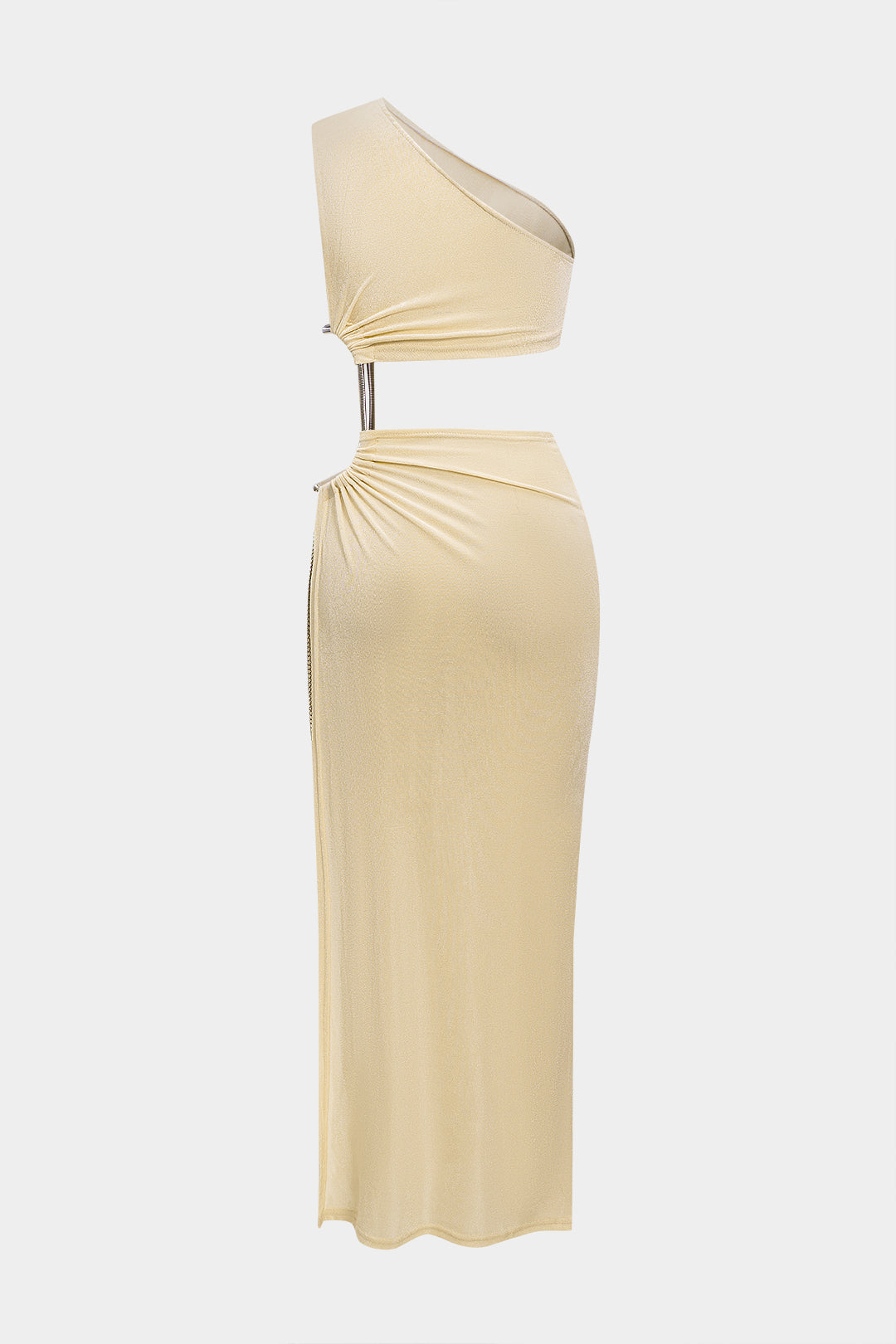 Asymmetrisches One-Shoulder-Maxikleid mit Schlitz