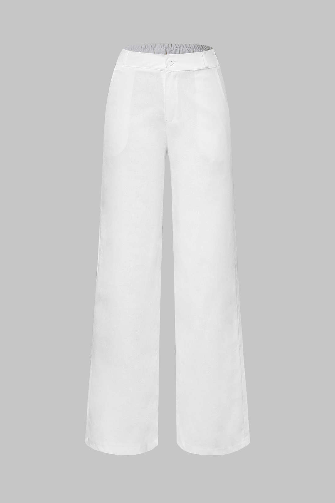Klassische gerade Hose aus Leinen-Mix