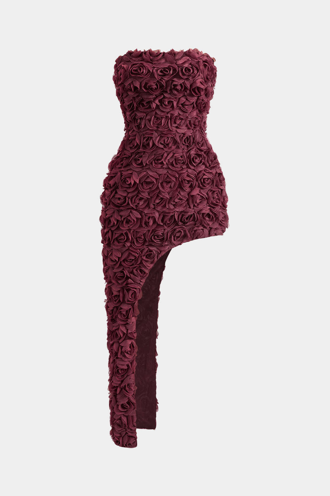 Ärmelloses Midikleid mit 3D-Blumenmuster