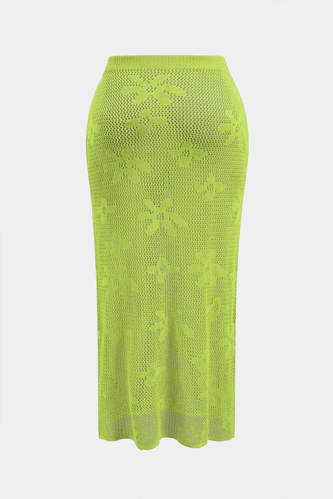 Large floral pattern skirt with cutout