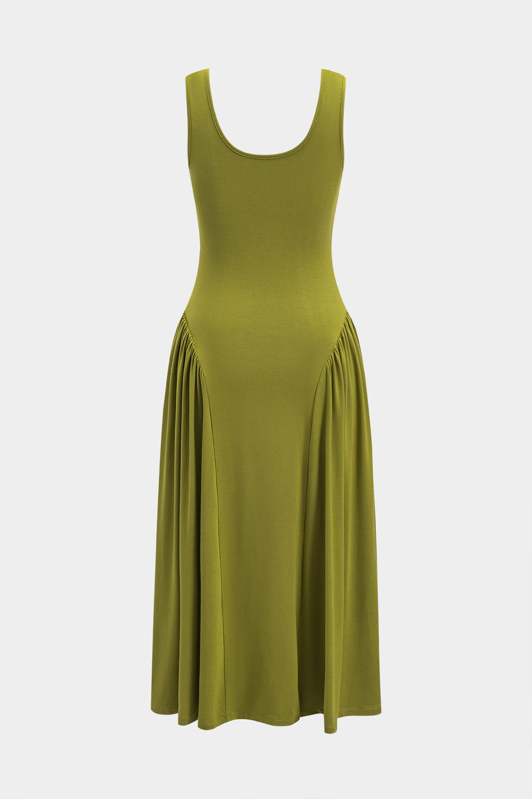 Sleeveless midi dress with beading