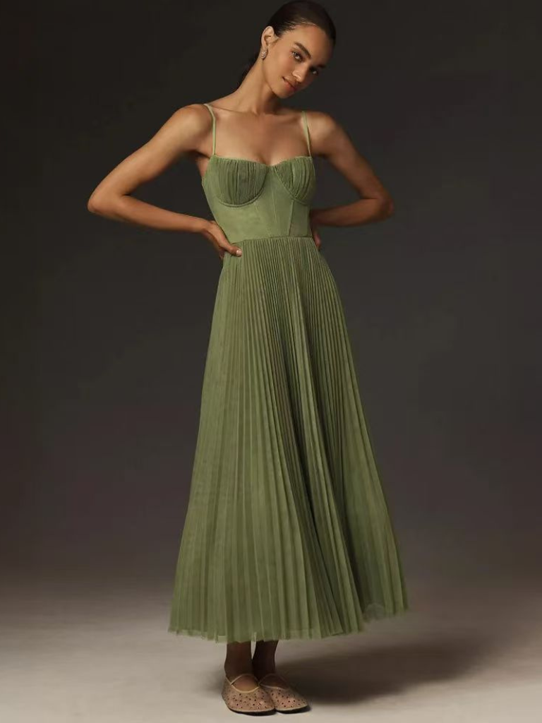 Jasira™ | Romantisches Plisseekleid