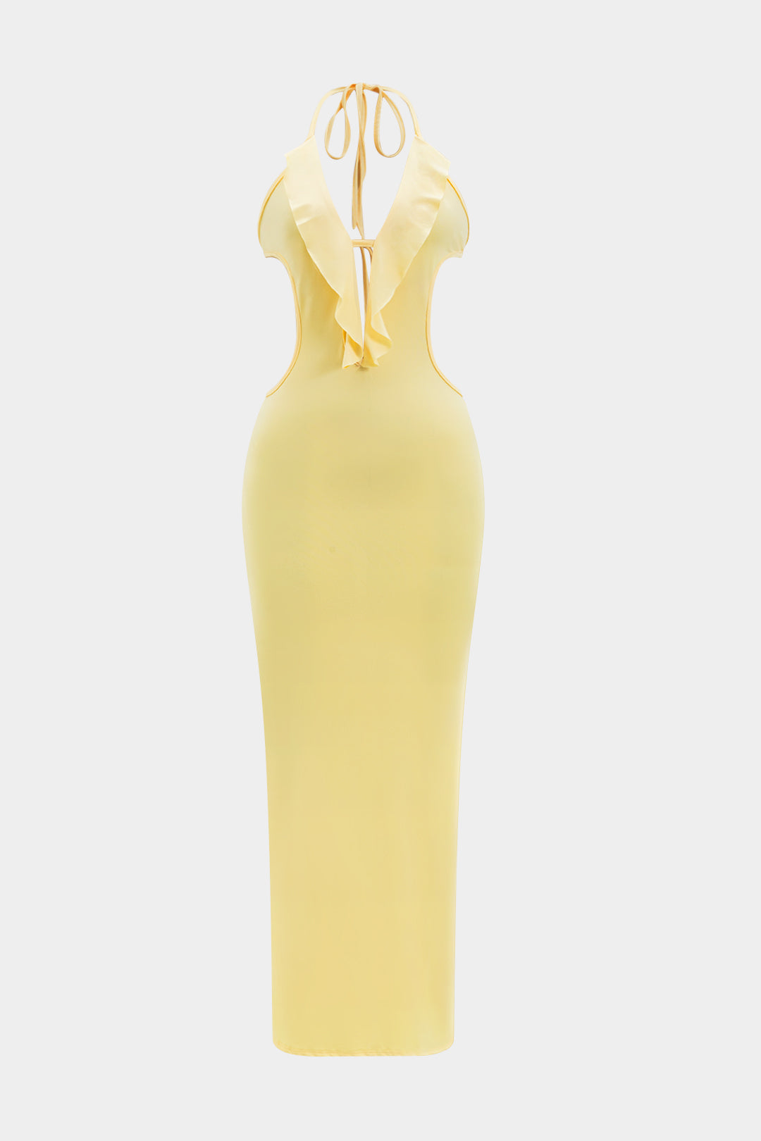 Maxikleid mit Cut-Out und Rückenschnürung