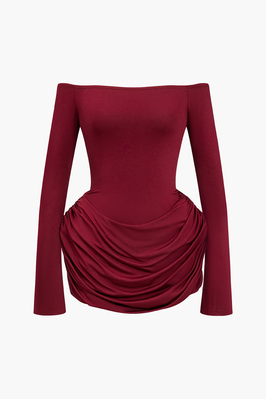 One Shoulder Ruched Mini Dress