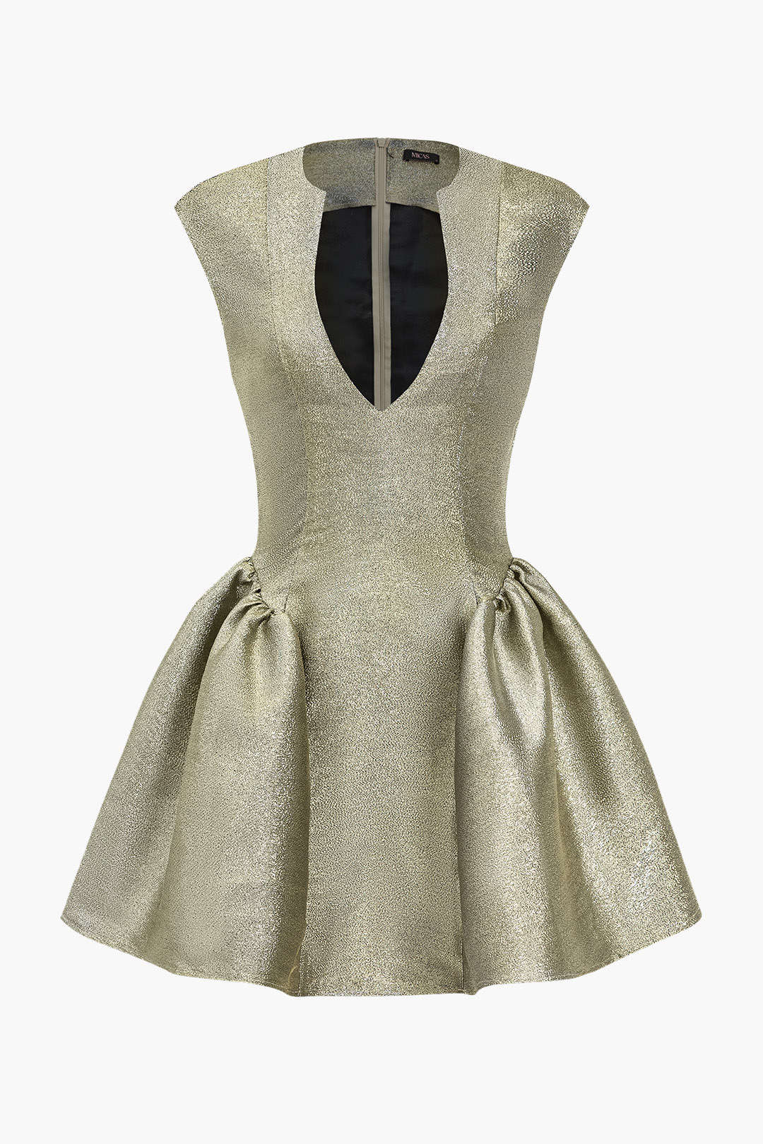 Glitzerndes Minikleid mit V-Ausschnitt