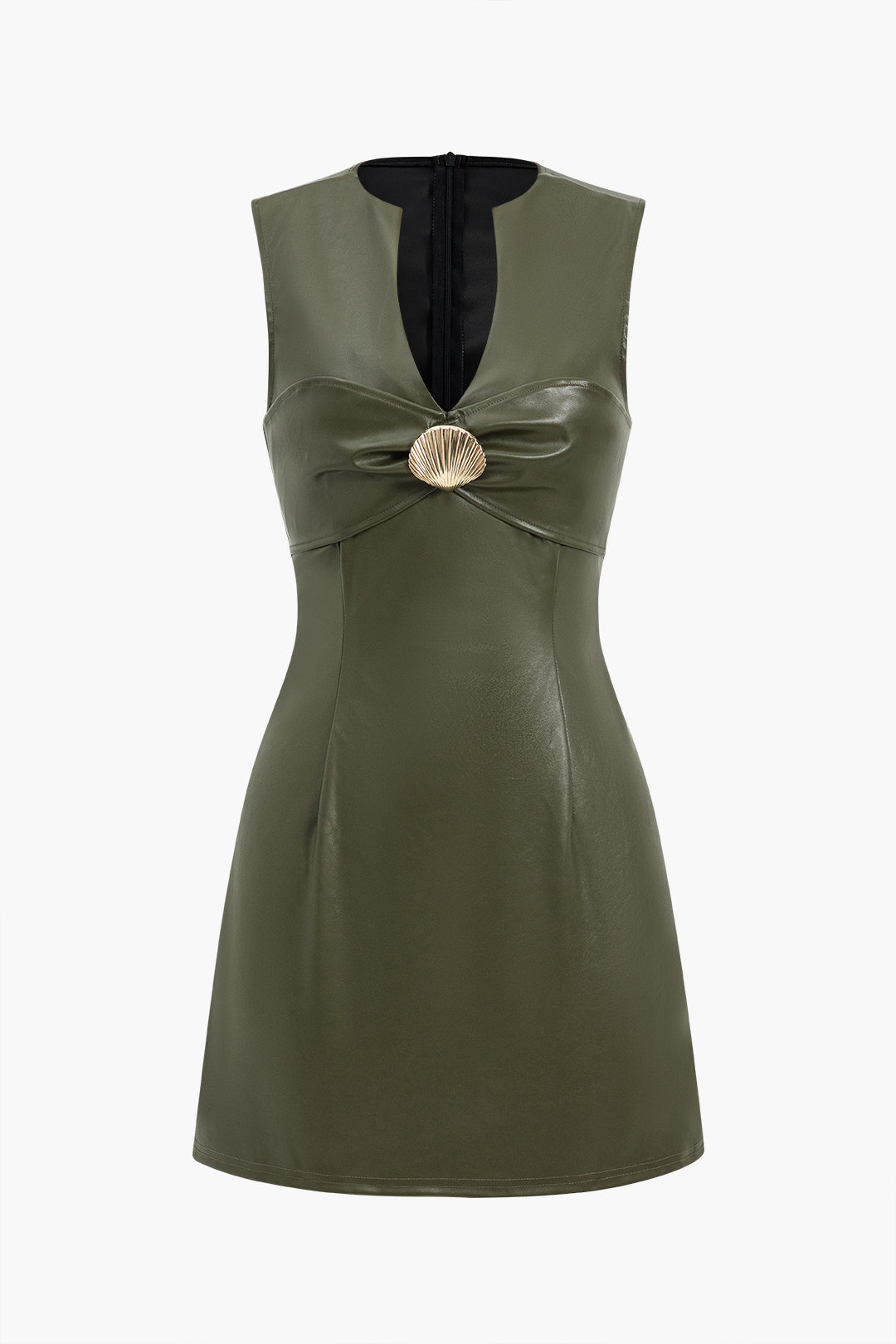 Ärmelloses Minikleid aus Öko-Leder