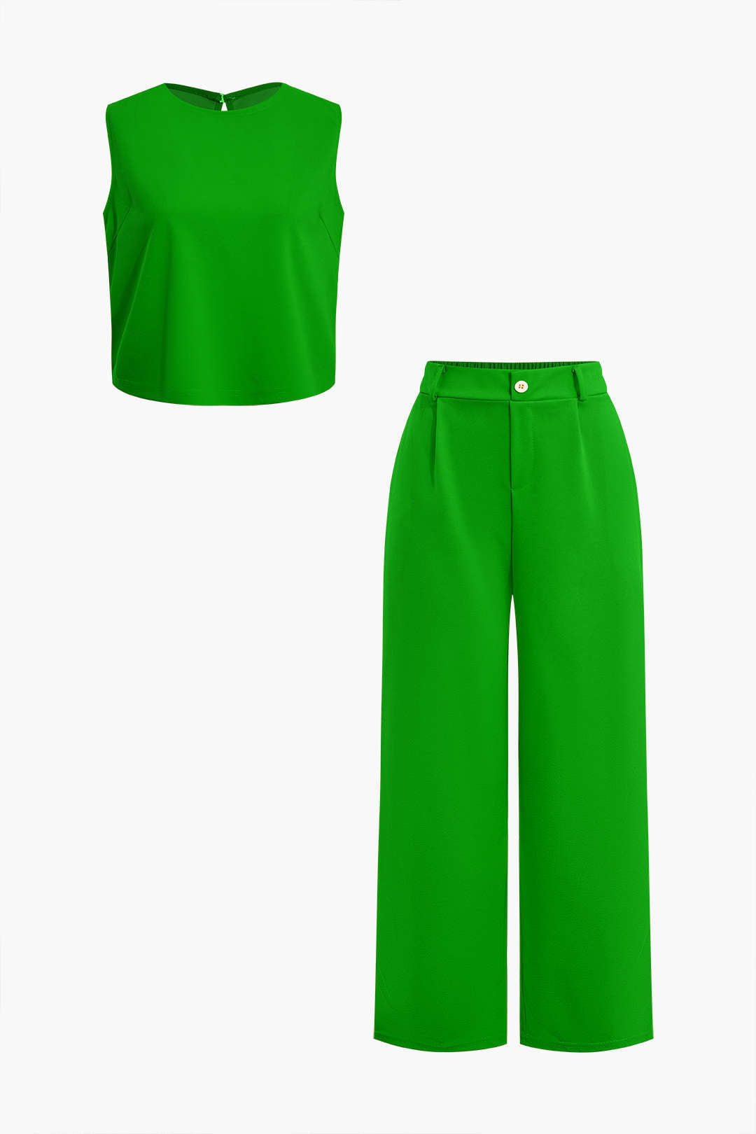 Basisset: ärmelloses Top + gerade Hose