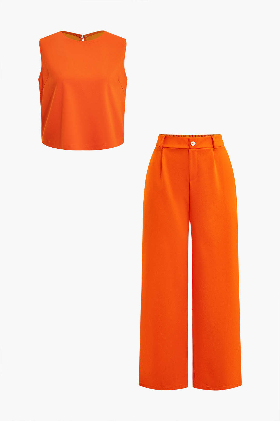 Basisset: ärmelloses Top + gerade Hose