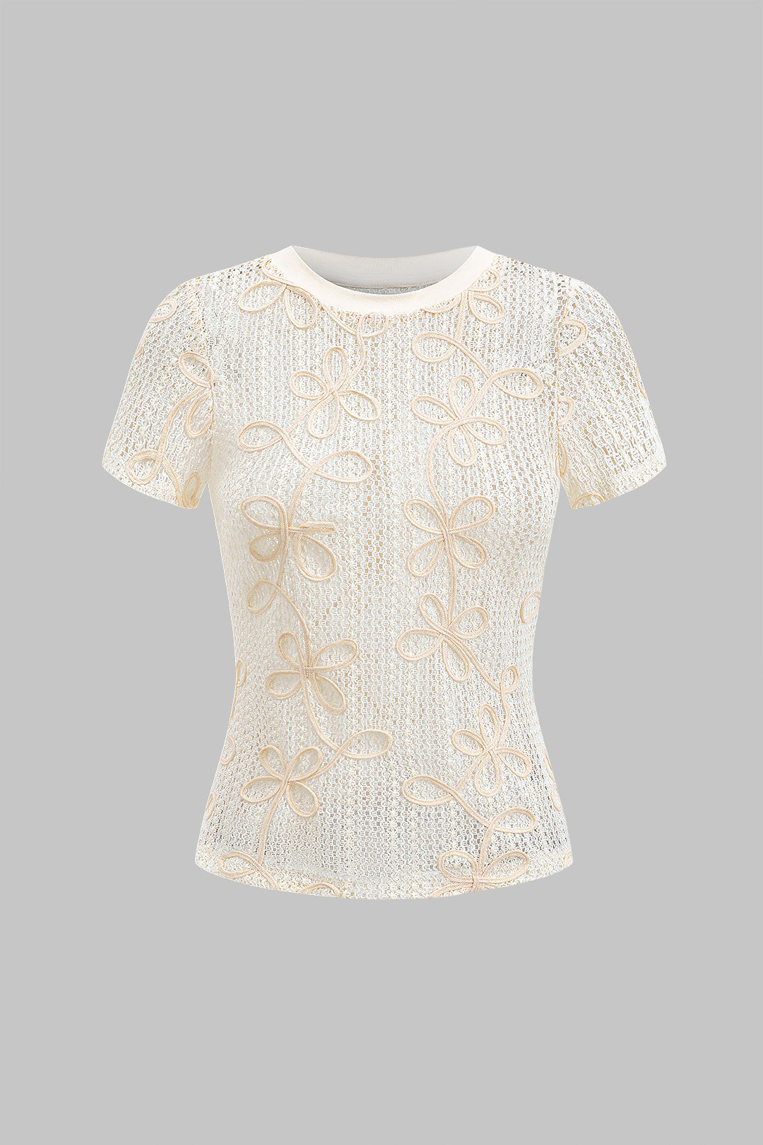 Kurzärmliges T-Shirt mit Rundhalsausschnitt