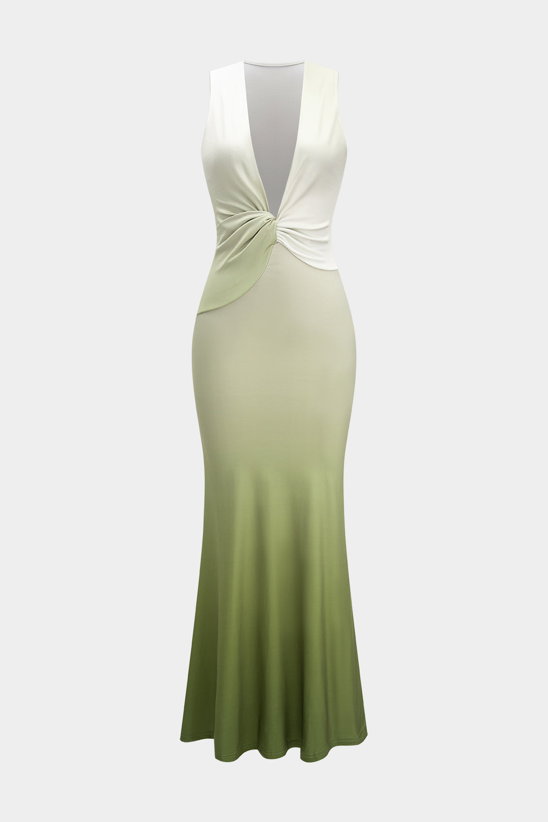 Natiné – Maxi Sukienka Ombre Satyna z Marszczeniami