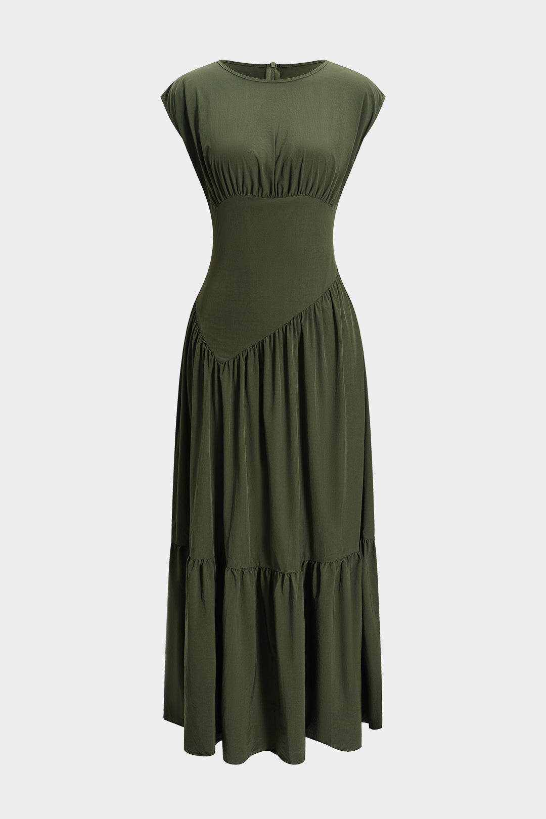 Maxikleid mit Ärmeln und Verschluss