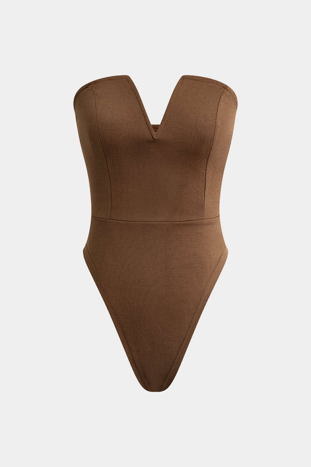 Essential trägerloser Bodysuit mit V-Ausschnitt
