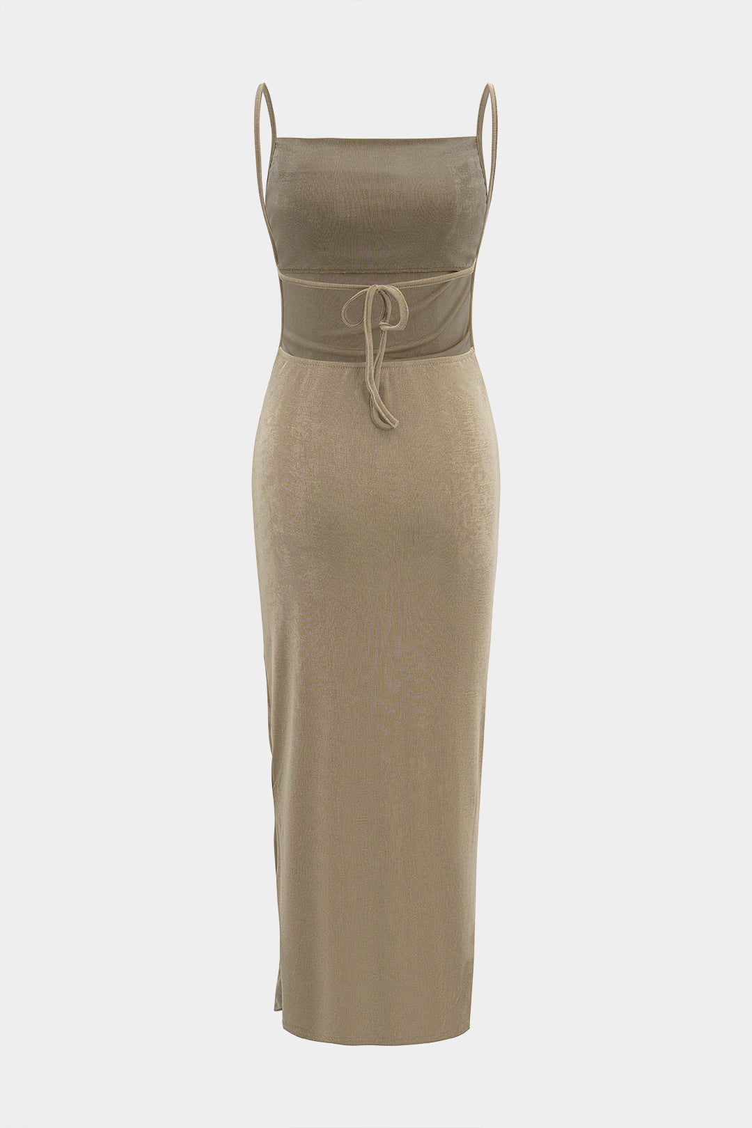 Maxikleid mit offenem Rücken und Schleife