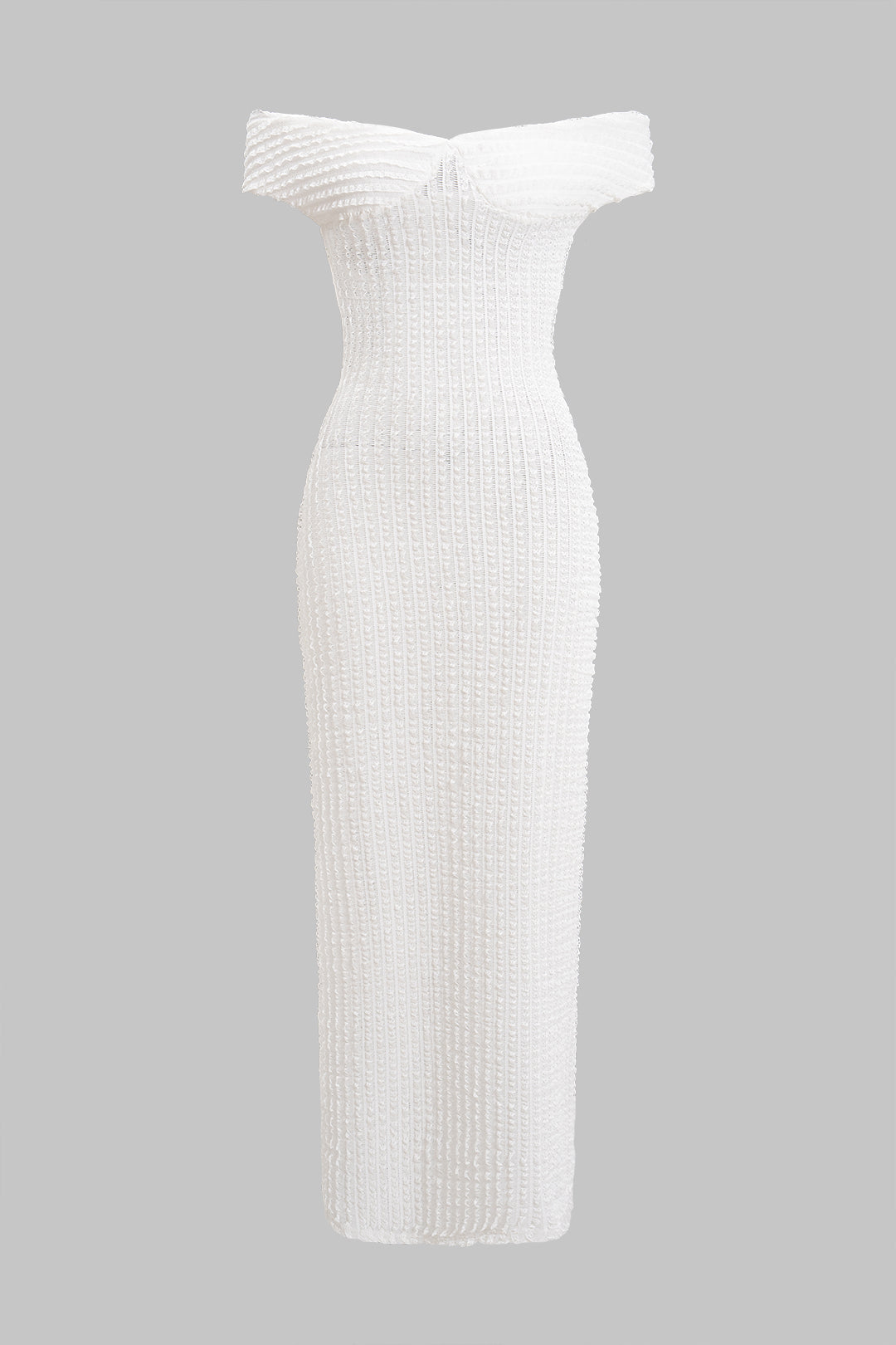 Rückenfreies, trägerloses Maxikleid mit Schleife an den Schultern