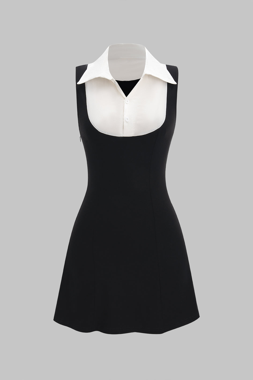 Sleeveless patchwork mini dress