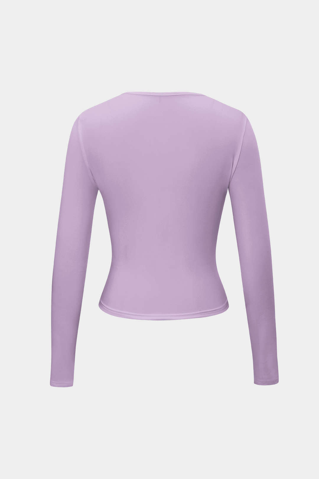 Natiné - Gładki T-shirt z Długim Rękawem