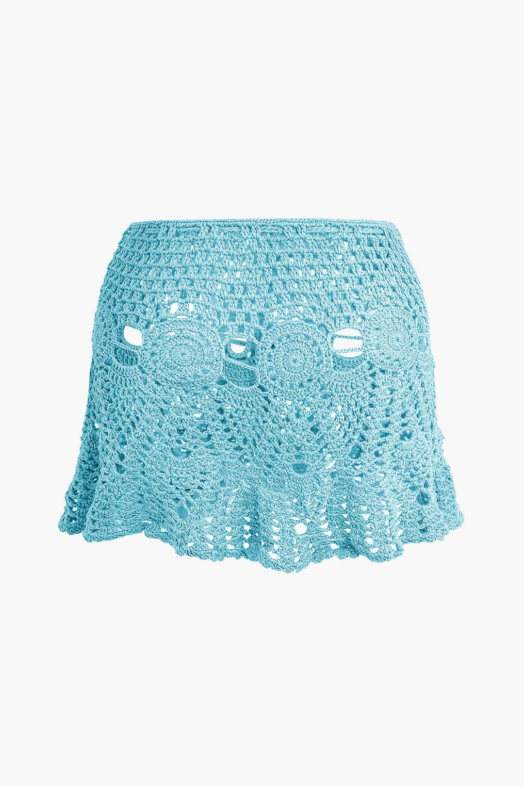 Natiné - Zestaw: Szydełkowy Top Halter i Mini Spódnica