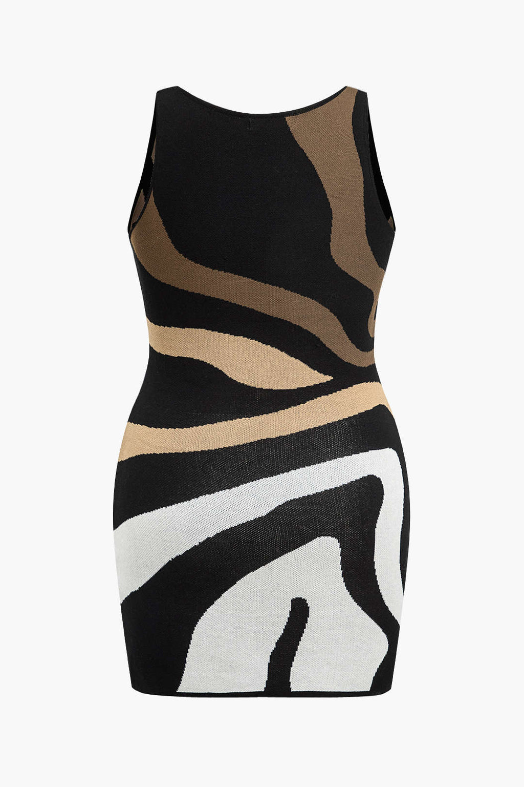 Natiné – Plus Size Bezrękawowa Mini Sukienka Zebra