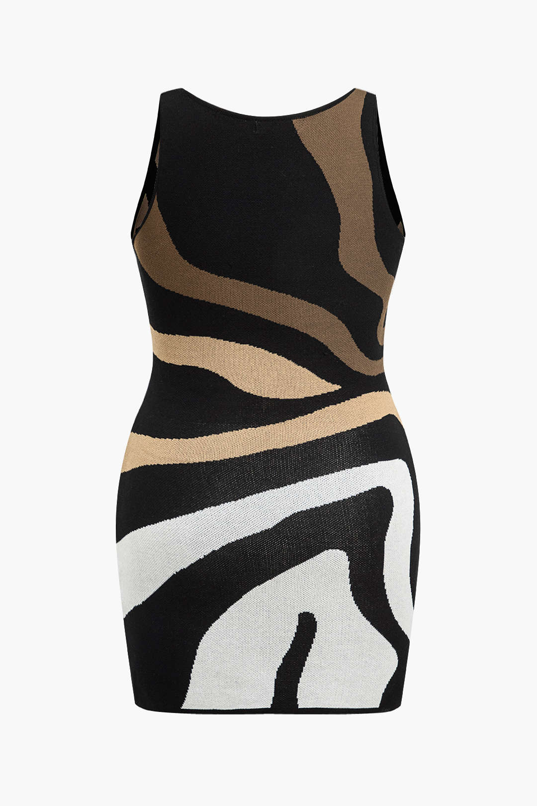 Natiné – Plus Size Bezrękawowa Mini Sukienka Zebra