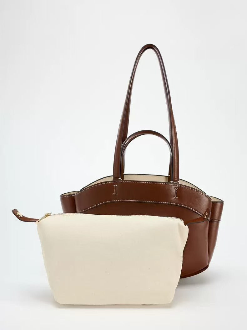 Duża torba crossbody z ekoskóry
