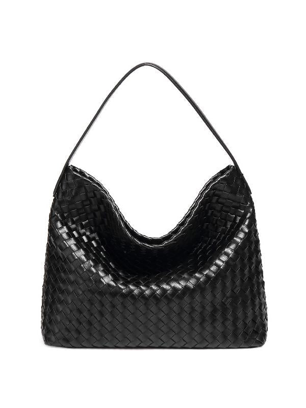 Spacious Woven Shoulder Crossbody Bag