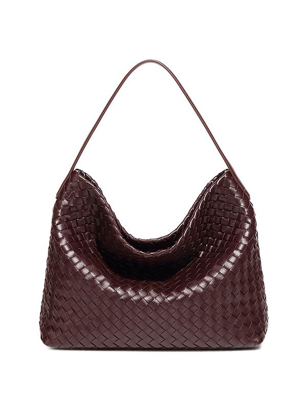Spacious Woven Shoulder Crossbody Bag