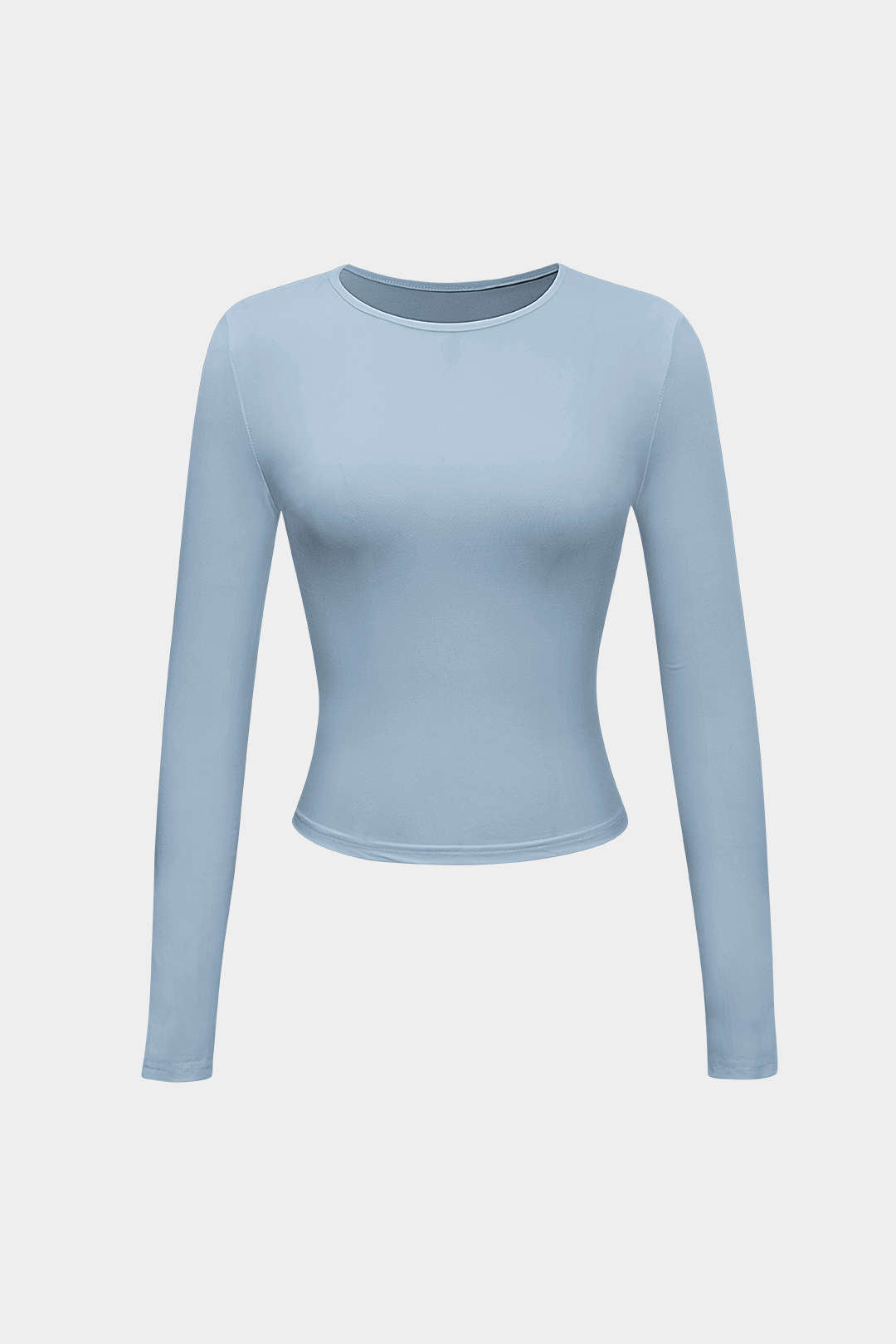 Natiné - Gładki T-shirt z Długim Rękawem