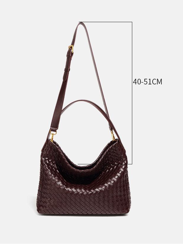 Spacious Woven Shoulder Crossbody Bag