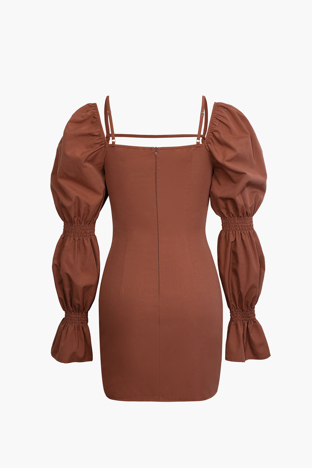 Natiné - Mini Sukienka z Bufiastymi Rękawami