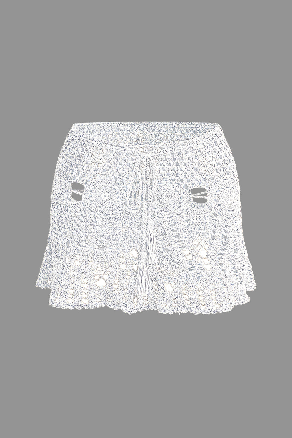 Natiné - Zestaw: Szydełkowy Top Halter i Mini Spódnica