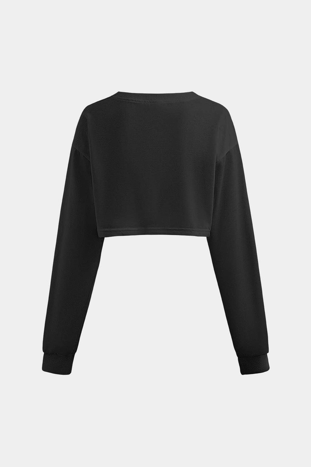Cropped Top with Long Sleeves and Pattern