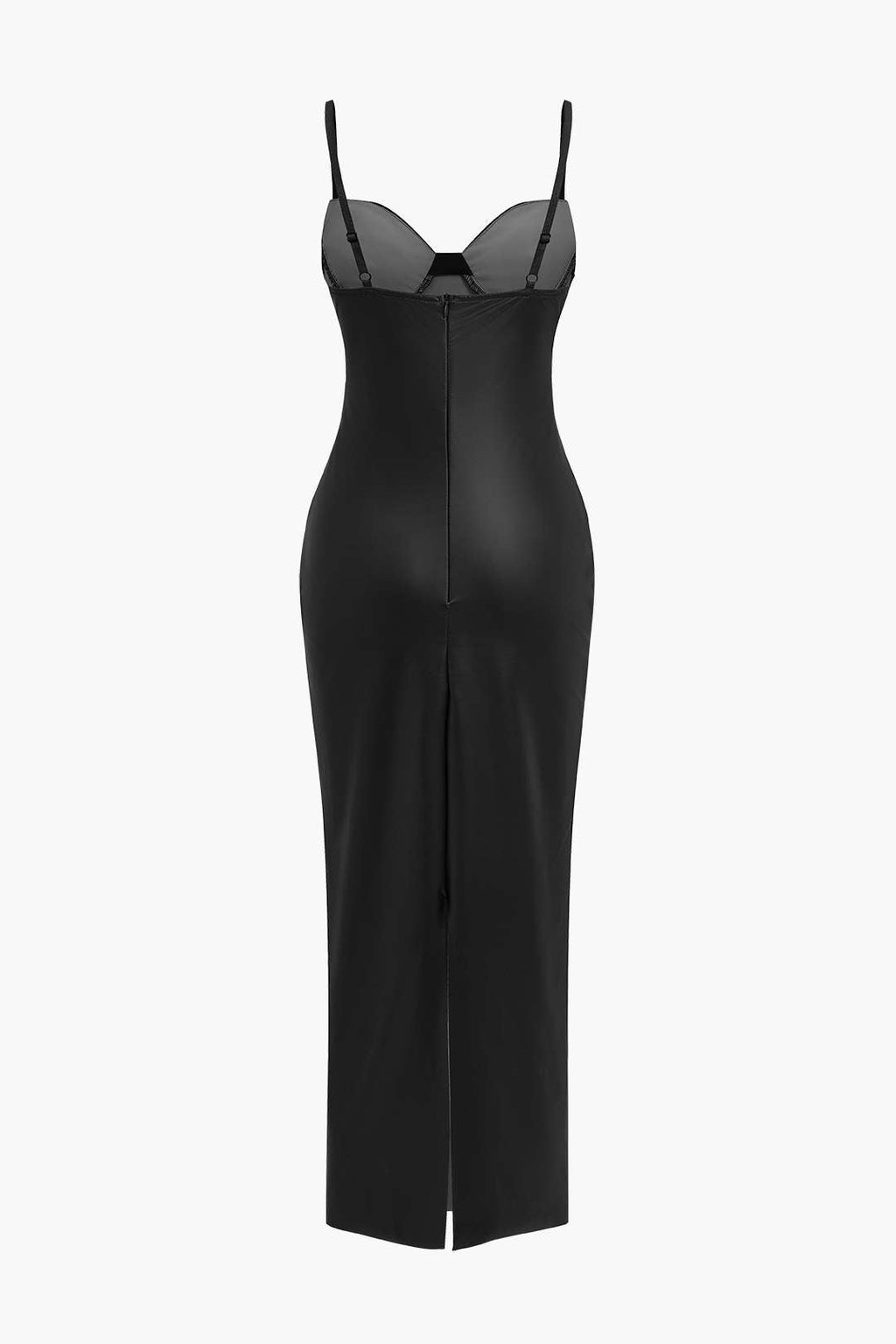 Midikleid aus Öko-Leder mit Korsettschnitt