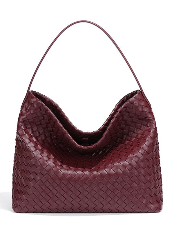 Spacious Woven Shoulder Crossbody Bag