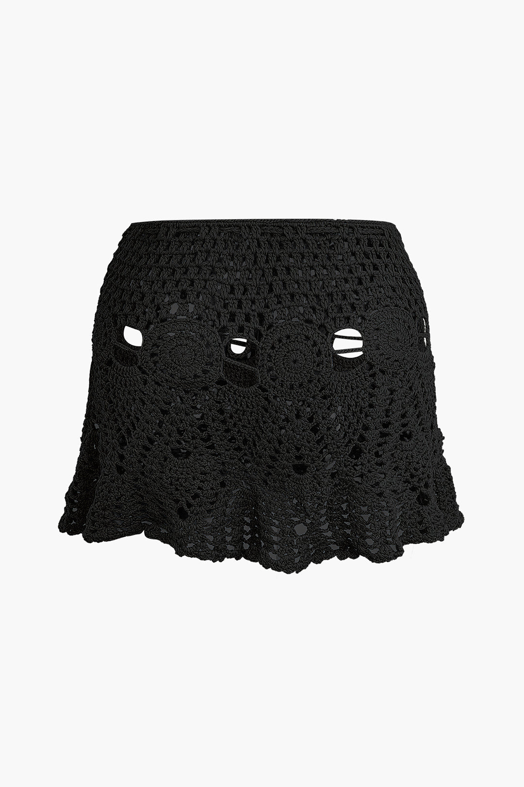 Natiné - Zestaw: Szydełkowy Top Halter i Mini Spódnica