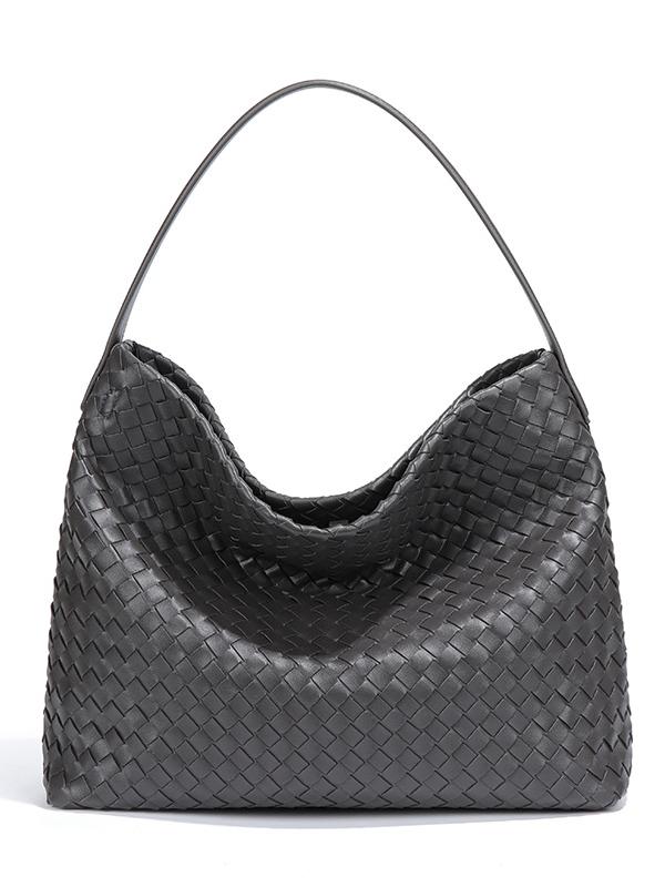 Spacious Woven Shoulder Crossbody Bag