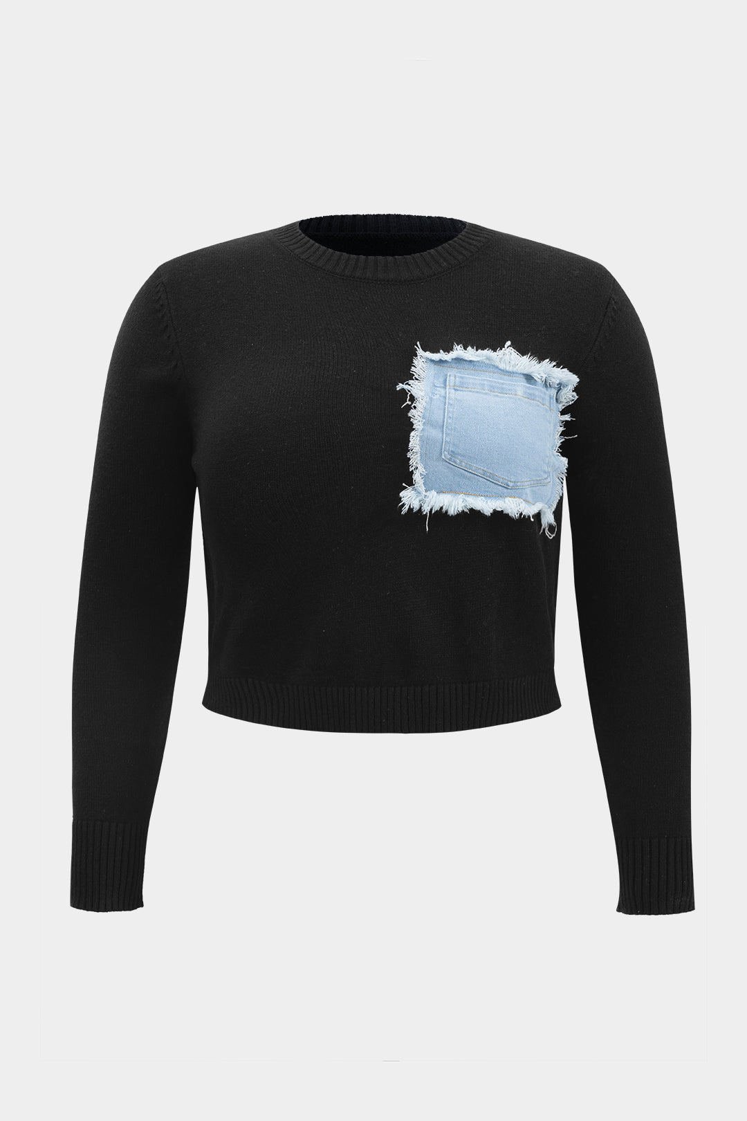 Natiné – Dzianinowy top z zamkami i spodnie z wysokim stanem (Plus Size)