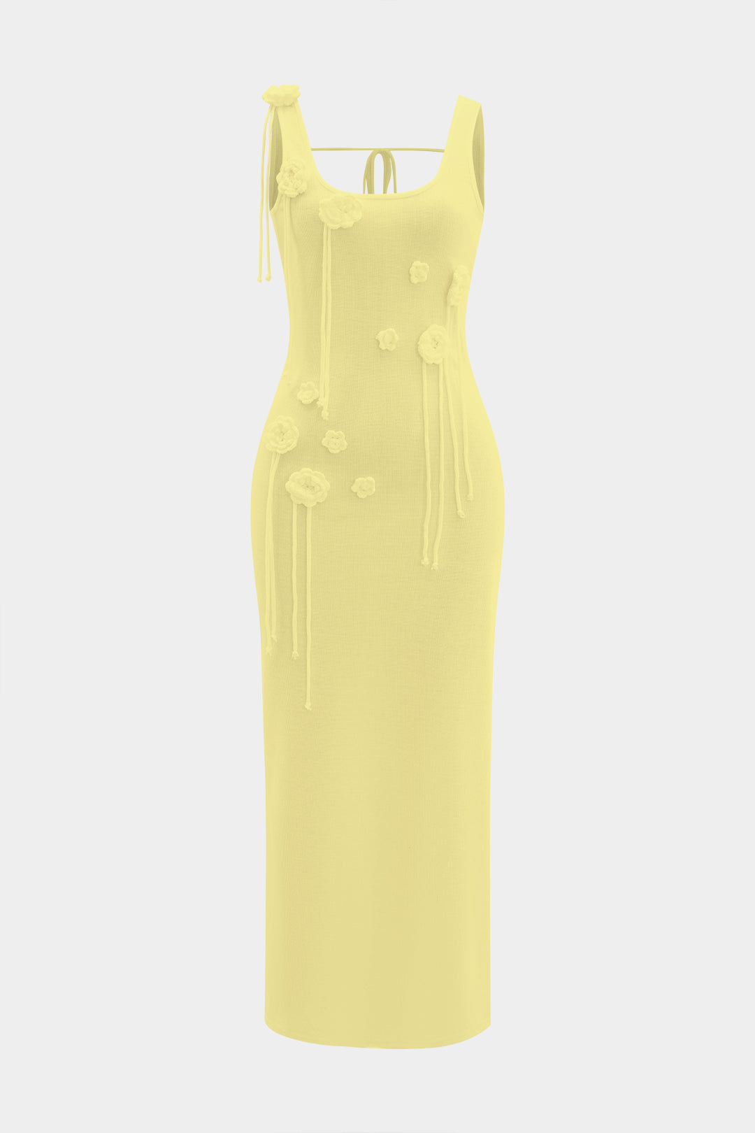 Natiné – Maxi Sukienka 3D Kwiatowa Bez Rękawów